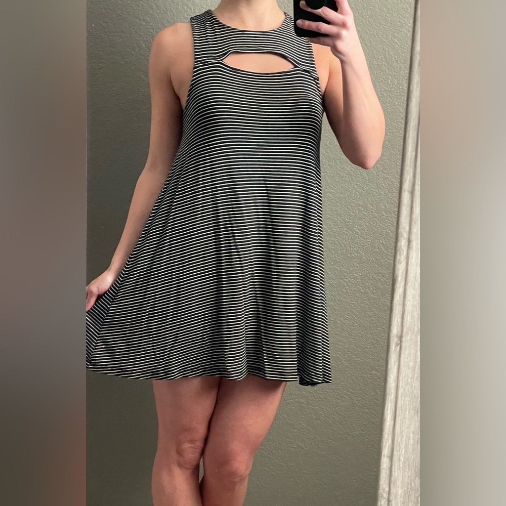 A&E Soft & Sexy Striped Swing Dress- XS